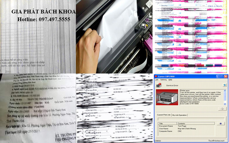 Một số lỗi máy in