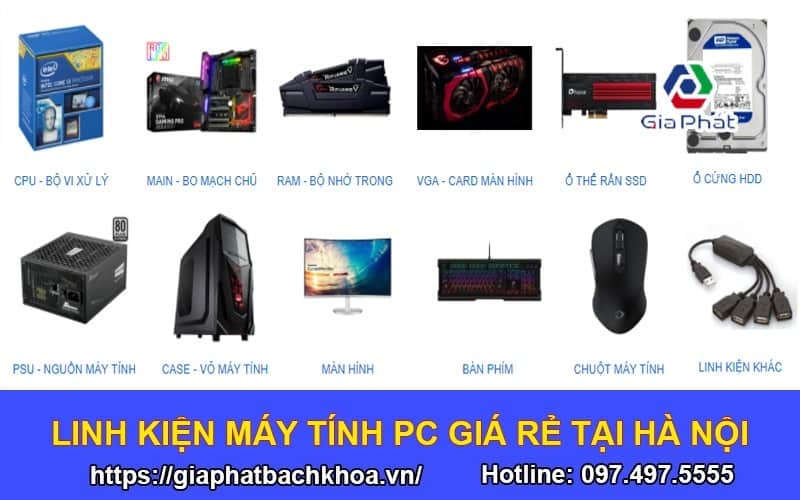 Linh kiện máy tính PC giá rẻ tại Hà Nội